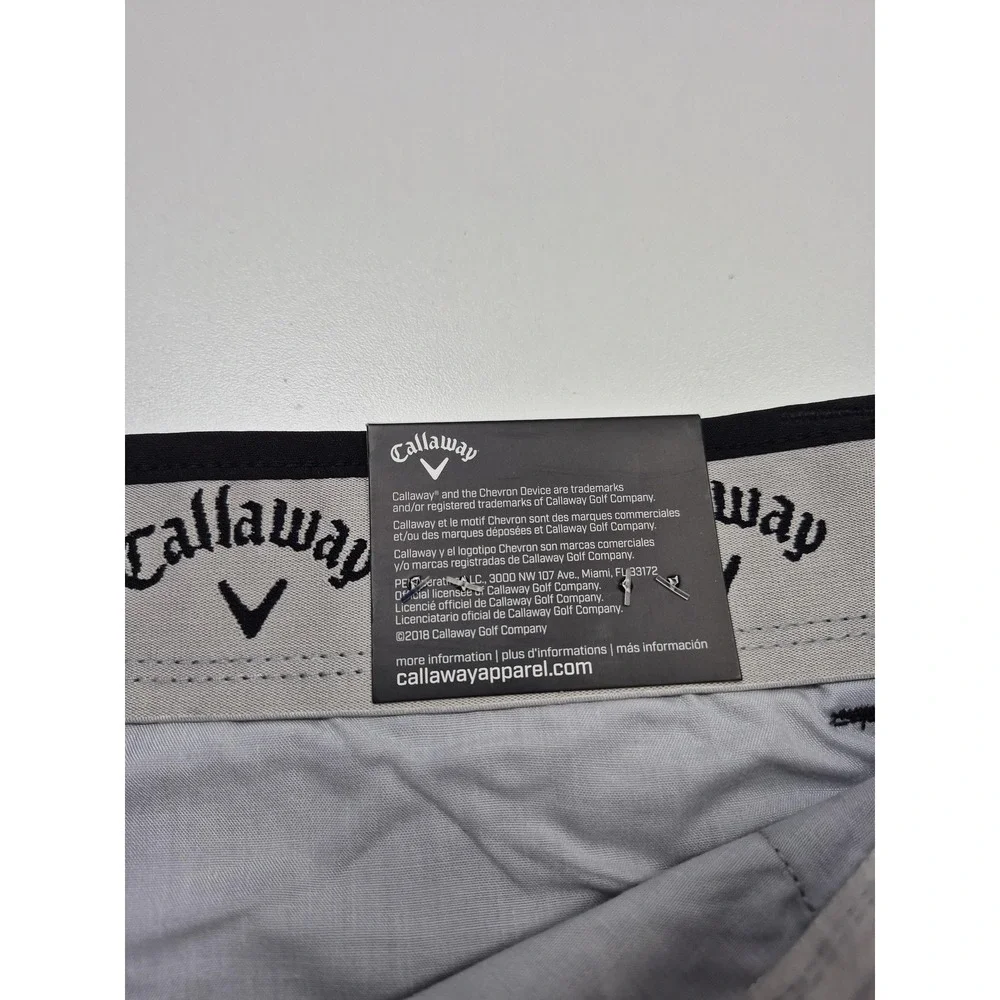 Callaway Golf Shorts Mens 50 Black Stretch Waistband 10.5 Inseam UPF 50 Big Tall